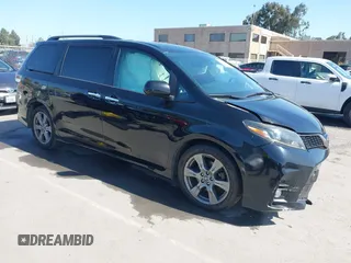 2018 Toyota Sienna SE with VIN 5TDXZ3DC9JS935123, listed as a IAAI auction lot 41955203 with 108,612 mi miles and . Bid and sale history available at DreamBid. Image 1.