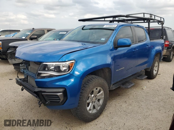 2022 Chevrolet Colorado 4WD LT with VIN 1GCGTCEN1N1225623, listed as a Copart auction lot 47280025 with 56,422 mi miles and Salvage Title. Bid and sale history available at carsss.com. Image 1.