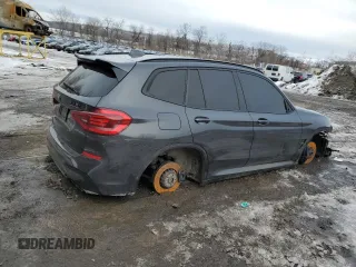 2020 BMW X3 M Competition with VIN 5YMTS0C0XL9B17548, listed as a Copart auction lot 45018825 with 62,670 mi miles and Salvage Title. Bid and sale history available at carsss.com. Image 3.