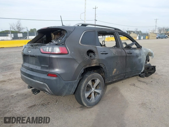 2019 Jeep Cherokee Limited with VIN 1C4PJMDX7KD216689, listed as a IAAI auction lot 41671215 with Not Provided miles and . Bid and sale history available at DreamBid. Image 4.