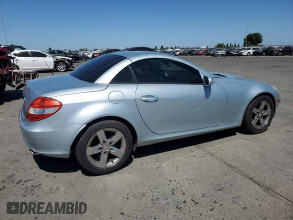 2006 Mercedes-Benz SLK 280 z VIN WDBWK54F36F096937, wystawiony jako Copart lot #60351395 z przebiegiem 114 563 mil mil oraz Szkoda całkowita • Salvage title. Historia ofert i sprzedaży dostępna na DreamBid. Obrazek 3.