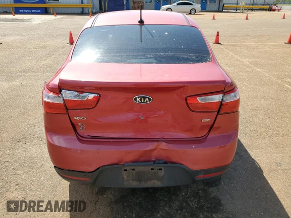 2012 Kia Rio LX with VIN KNADM4A30C6094367, listed as a Copart auction lot 52684565 with 108,915 mi miles and Salvage Title. Bid and sale history available at carsss.com. Image 6.