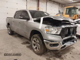 2019 Ram 1500 Big Horn z VIN 1C6RRFFG0KN818782, wystawiony jako IAAI lot #41685443 z przebiegiem 75 492 mil mil oraz . Historia ofert i sprzedaży dostępna na DreamBid. Obrazek 1.