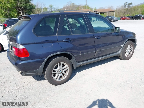 2005 BMW X5 3.0i with VIN 5UXFA13505LY15694, listed as a IAAI auction lot 42051677 with 104,559 mi miles. Bid and sale history available at carsss.com. Image 4.