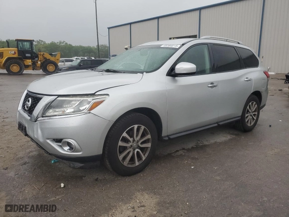 2015 Nissan Pathfinder S with VIN 5N1AR2MM5FC630750, listed as a Copart auction lot 48380015 with 110,032 mi miles and Salvage Title. Bid and sale history available at carsss.com. Image 1.