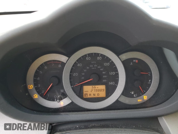 2009 Toyota RAV4 with VIN 2T3BF33V29W001885, listed as a Copart auction lot 55499505 with 279,889 mi miles and Clean Title. Bid and sale history available at DreamBid. Image 9.