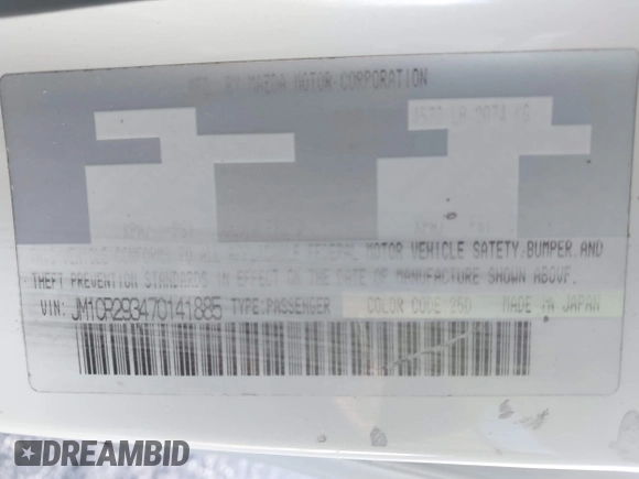 2007 Mazda 5 Touring с VIN JM1CR293470141885, выставлен на аукционе IAAI как лот 42576281 с пробегом 131 094 миль миль и . История ставок и продаж доступна на DreamBid. Изображение 9.