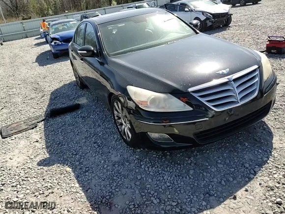 2009 Hyundai Genesis with VIN KMHGC46E09U027023, listed as a Copart auction lot 48718875 with 202,834 mi miles and Salvage Title. Bid and sale history available at carsss.com. Image 11.