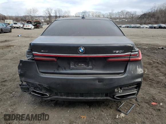 2020 BMW 7 Series 750i xDrive with VIN WBA7U2C05LCD61656, listed as a Copart auction lot 88114005 with 0 mi miles and Salvage Title. Bid and sale history available at carsss.com. Image 6.