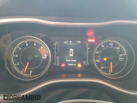2018 Jeep Cherokee Latitude Plus with VIN 1C4PJMLX8JD549497, listed as a Copart auction lot 59766055 with 78,563 mi miles and Salvage title. Bid and sale history available at DreamBid. Image 9.