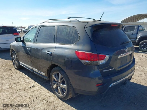 2013 Nissan Pathfinder Platinum with VIN 5N1AR2MN4DC639381, listed as a IAAI auction lot 41408173 with 136,509 mi miles. Bid and sale history available at carsss.com. Image 3.