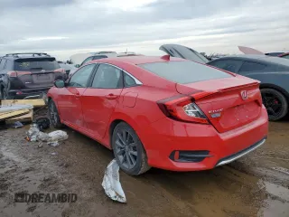 2020 Honda Civic Sedan EX-L with VIN 2HGFC1F73LH680263, listed as a Copart auction lot 46688685 with 36,726 mi miles and Salvage Title. Bid and sale history available at carsss.com. Image 2.