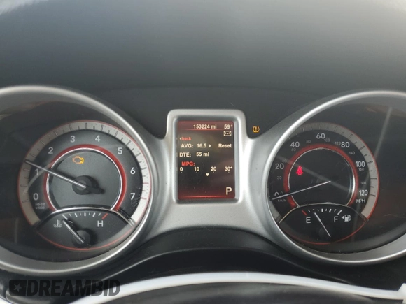 2015 Dodge Journey SXT with VIN 3C4PDDBG5FT544140, listed as a Copart auction lot 52827985 with 153,224 mi miles and Salvage Title. Bid and sale history available at DreamBid. Image 9.