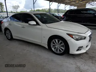 2015 Infiniti Q50 Premium z VIN JN1BV7APXFM332403, wystawiony jako Copart lot #60817425 z przebiegiem Nie podano mil oraz Czysty tytuł • Clean title. Historia ofert i sprzedaży dostępna na DreamBid. Obrazek 4.