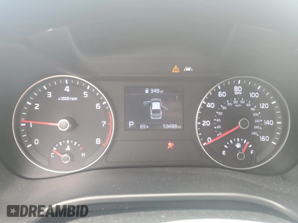 2021 Kia Forte LXS with VIN 3KPF24AD4ME299907, listed as a Copart auction lot 59294975 with 59,488 mi miles and Salvage title. Bid and sale history available at DreamBid. Image 9.