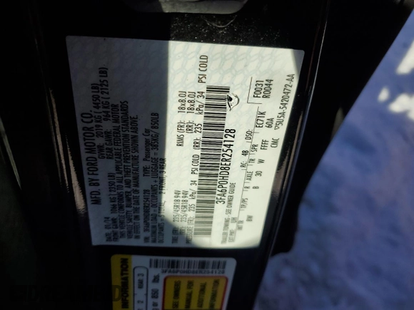 2014 Ford Fusion SE with VIN 3FA6P0HD8ER254128, listed as a Copart auction lot 41591585 with 170,985 mi miles and Salvage Title. Bid and sale history available at carsss.com. Image 12.