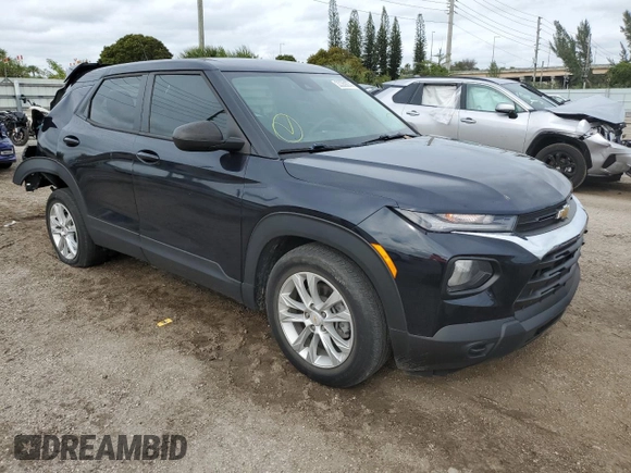2021 Chevrolet TrailBlazer LS with VIN KL79MMS22MB053145, listed as a Copart auction lot 37359274 with 27,435 mi miles and . Bid and sale history available at DreamBid. Image 4.