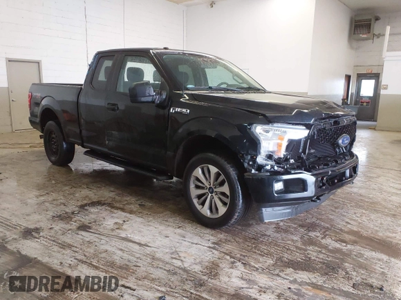 2018 Ford F-150 XL with VIN 1FTEX1EP1JKE74560, listed as a IAAI auction lot 41531539 with 54,558 mi miles and . Bid and sale history available at DreamBid. Image 1.