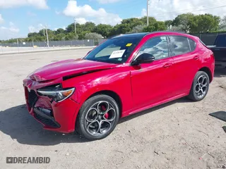 2022 Alfa Romeo Stelvio Ti with VIN ZASPAKBN7N7D31857, listed as a IAAI auction lot 41538106 with 35,414 mi miles. Bid and sale history available at carsss.com. Image 17.
