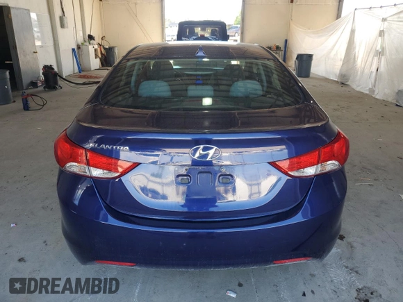 2013 Hyundai Elantra GLS with VIN 5NPDH4AE4DH440047, listed as a Copart auction lot 57456945 with 190,665 mi miles and Salvage title. Bid and sale history available at DreamBid. Image 6.