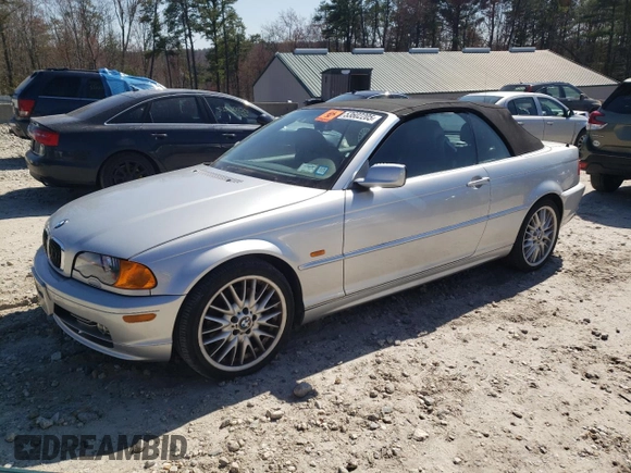 2003 BMW 3 Series 330Ci with VIN WBABS53413JU96548, listed as a Copart auction lot 53602205 with 0 mi miles and Clean Title. Bid and sale history available at carsss.com. Image 1.