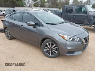 2021 Nissan Versa SV with VIN 3N1CN8EV9ML850299, listed as a IAAI auction lot 41673907 with 72,494 mi miles. Bid and sale history available at carsss.com. Image 1.