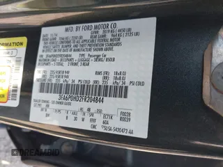 2015 Ford Fusion SE with VIN 3FA6P0HD2FR204844, listed as a IAAI auction lot 42488934 with 117,326 mi miles and . Bid and sale history available at DreamBid. Image 9.