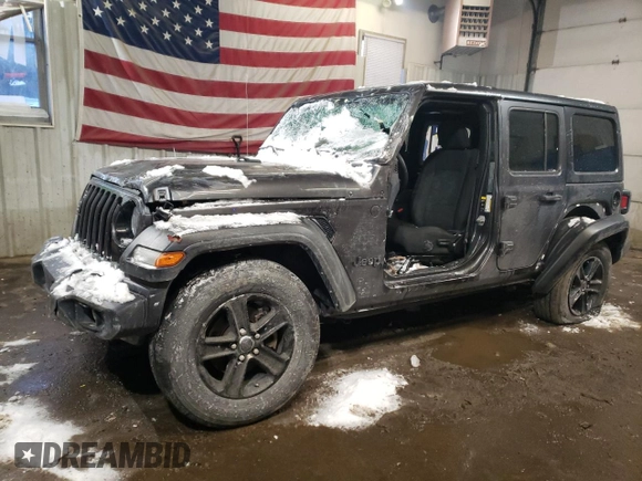 2023 Jeep Wrangler Sport Altitude with VIN 1C4HJXDG2PW530414, listed as a Copart auction lot 42368825 with 13,932 mi miles and Salvage title. Bid and sale history available at DreamBid. Image 1.