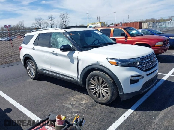 2021 Ford Explorer Limited with VIN 1FMSK7FH7MGC17885, listed as a IAAI auction lot 41812647 with 49,185 mi miles. Bid and sale history available at carsss.com. Image 1.