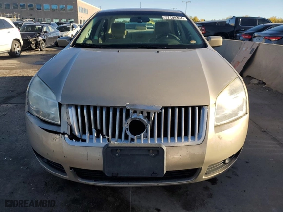 2007 Mercury Milan Premier with VIN 3MEHM08107R639377, listed as a Copart auction lot 77194394 with 191,257 mi miles and Clean Title. Bid and sale history available at carsss.com. Image 5.