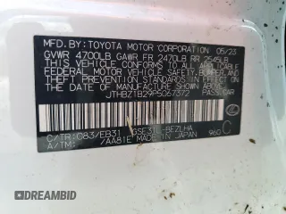 2023 Lexus IS with VIN JTHBZ1B29P5067372, listed as a Copart auction lot 65268064 with 27,021 mi miles and Non Repairable. Bid and sale history available at carsss.com. Image 14.