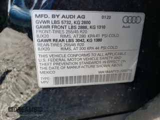 2020 Audi SQ5 Premium Plus with VIN WA1B4AFY2L2056718, listed as a Copart auction lot 51672493 with 26,897 mi miles. Bid and sale history available at carsss.com. Image 13.