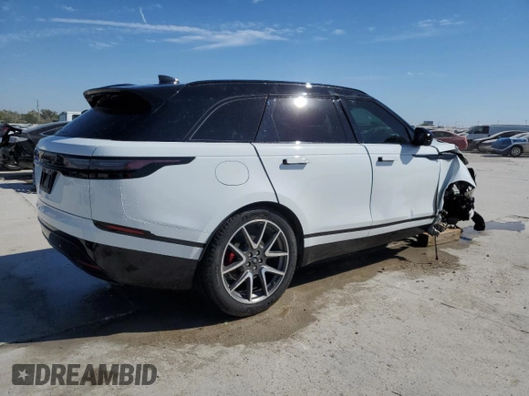 2024 Land Rover Range Rover Velar Dynamic SE z VIN SALYL2EX4RA385218, wystawiony jako Copart lot #77128914 z przebiegiem 9 836 mil mil oraz Szkoda całkowita • Salvage title. Historia ofert i sprzedaży dostępna na DreamBid. Obrazek 3.