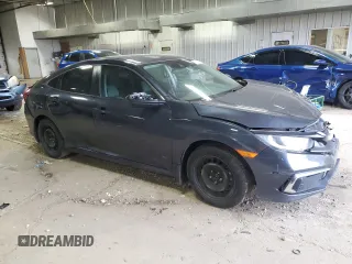 2020 Honda Civic Sedan LX with VIN 19XFC2F66LE015655, listed as a Copart auction lot 50711075 with 0 mi miles and Salvage Title. Bid and sale history available at carsss.com. Image 4.