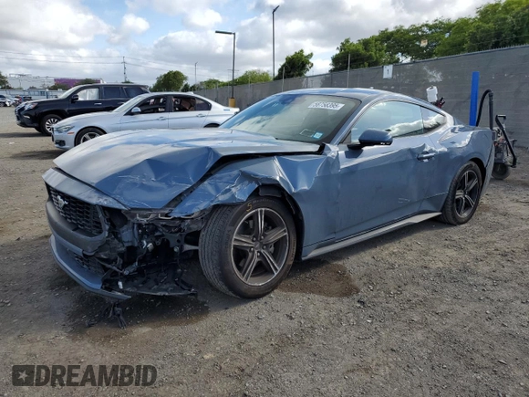 2024 Ford Mustang EcoBoost with VIN 1FA6P8THXR5107004, listed as a Copart auction lot 56758395 with 25,322 mi miles and Salvage title. Bid and sale history available at DreamBid. Image 1.