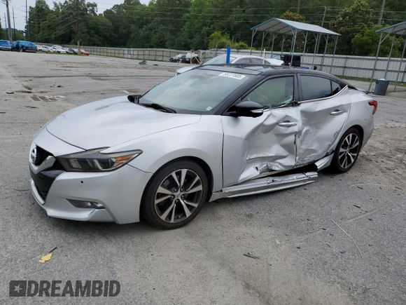 2017 Nissan Maxima Platinum with VIN 1N4AA6AP9HC387387, listed as a Copart auction lot 58727605 with 335,186 mi miles and Salvage title. Bid and sale history available at DreamBid. Image 1.