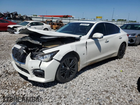 2014 Infiniti Q50 Premium z VIN JN1BV7AR0EM705108, wystawiony jako Copart lot #58990385 z przebiegiem 138 110 mil mil oraz Szkoda całkowita • Salvage title. Historia ofert i sprzedaży dostępna na DreamBid. Obrazek 1.