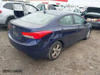 2013 Hyundai Elantra GLS PZEV with VIN 5NPDH4AE9DH347623, listed as a IAAI auction lot 41177236 with 217,294 mi miles. Bid and sale history available at carsss.com. Image 4.