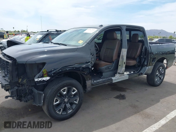 2021 Nissan Titan Pro-4X with VIN 1N6AA1ED8MN529124, listed as a IAAI auction lot 42212989 with 63,652 mi miles and . Bid and sale history available at DreamBid. Image 6.