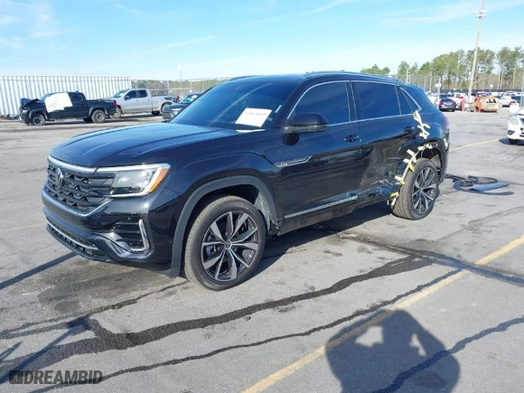 2024 Volkswagen Atlas Cross Sport 2.0T SEL Premium R-Line with VIN 1V2FE2CA1RC247274, listed as a IAAI auction lot 41565039 with 7,030 mi miles. Bid and sale history available at carsss.com. Image 2.