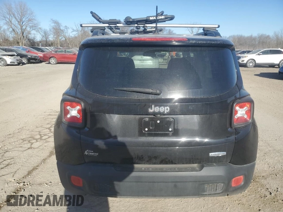 2015 Jeep Renegade Latitude with VIN ZACCJABH9FPB80553, listed as a Copart auction lot 83657494 with 76,005 mi miles and Salvage Title. Bid and sale history available at carsss.com. Image 6.