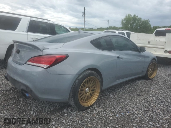 2010 Hyundai Genesis Coupe with VIN KMHHT6KD0AU011874, listed as a Copart auction lot 61757505 with Not provided miles and Clean title. Bid and sale history available at DreamBid. Image 3.