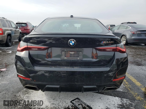 2022 BMW 4 Series M440i xDrive with VIN WBA13AW01NFL97602, listed as a Copart auction lot 43349585 with 46,123 mi miles and Salvage title. Bid and sale history available at DreamBid. Image 6.