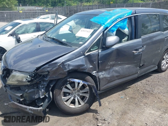 2014 Honda Odyssey EX-L with VIN 5FNRL5H60EB112293, listed as a IAAI auction lot 42537523 with 155,000 mi miles and . Bid and sale history available at DreamBid. Image 2.