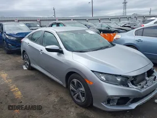 2021 Honda Civic Sedan LX with VIN 2HGFC2F64MH520374, listed as a IAAI auction lot 41722637 with 60,000 mi miles. Bid and sale history available at carsss.com. Image 1.
