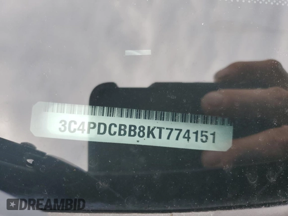2019 Dodge Journey SE with VIN 3C4PDCBB8KT774151, listed as a Copart auction lot 60909755 with 170,379 mi miles and Salvage title. Bid and sale history available at DreamBid. Image 14.