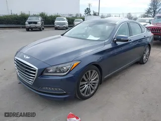 2015 Hyundai Genesis 5.0L with VIN KMHGN4JF7FU085068, listed as a IAAI auction lot 41679660 with 66,540 mi miles. Bid and sale history available at carsss.com. Image 18.