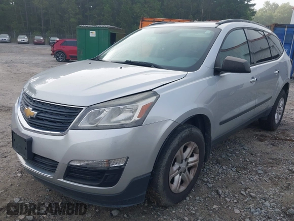 2016 Chevrolet Traverse LS z VIN 1GNKRFKD8GJ343572, wystawiony jako IAAI lot #42426571 z przebiegiem 168 568 mil mil oraz . Historia ofert i sprzedaży dostępna na DreamBid. Obrazek 2.