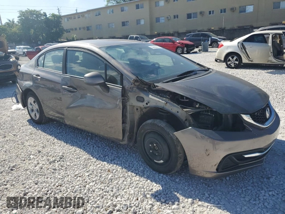 2015 Honda Civic Sedan LX with VIN 19XFB2F52FE061756, listed as a Copart auction lot 52982275 with 86,352 mi miles and Salvage Title. Bid and sale history available at carsss.com. Image 4.
