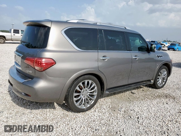 2016 Infiniti QX80 with VIN JN8AZ2NF3G9611394, listed as a Copart auction lot 63122345 with 165,281 mi miles and Salvage title. Bid and sale history available at DreamBid. Image 3.